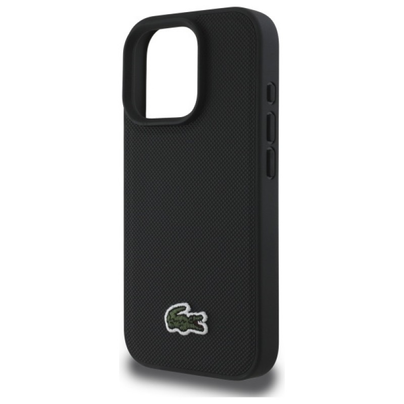 Θήκη Lacoste Iconic Petit Pique Woven Logo MagSafe Case Apple iPhone 16 Pro Max (6.9") Black Θήκη Lacoste Iconic Petit Pique Woven Logo MagSafe Case Apple iPhone 16 Pro Max (6.9") Black