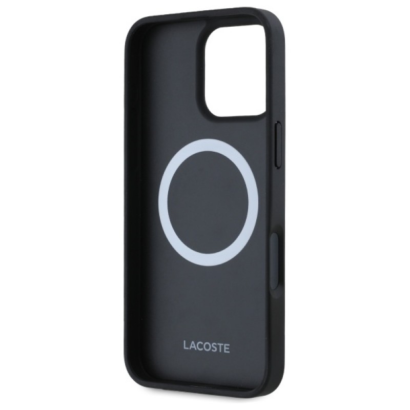 Θήκη Lacoste Iconic Petit Pique Woven Logo MagSafe Case Apple iPhone 16 Pro Max (6.9") Black Θήκη Lacoste Iconic Petit Pique Woven Logo MagSafe Case Apple iPhone 16 Pro Max (6.9") Black