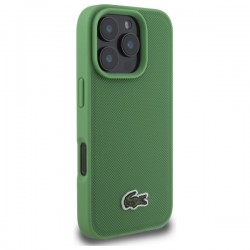 Θήκη Lacoste Iconic Petit Pique Woven Logo MagSafe Case Apple iPhone 16 Pro Max (6.9") Green