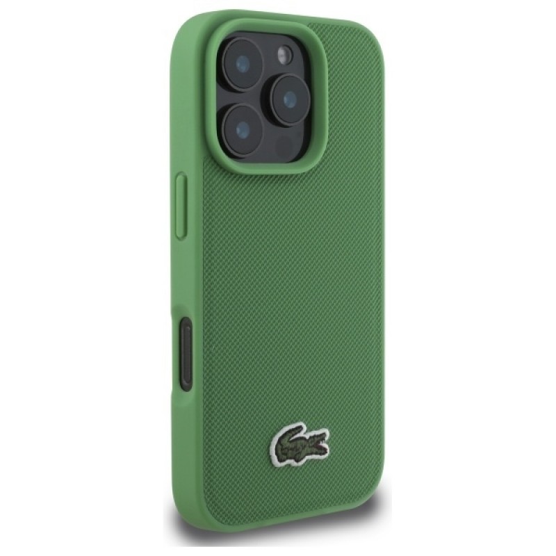 Θήκη Lacoste Iconic Petit Pique Woven Logo MagSafe Case Apple iPhone 16 Pro Max (6.9") Green