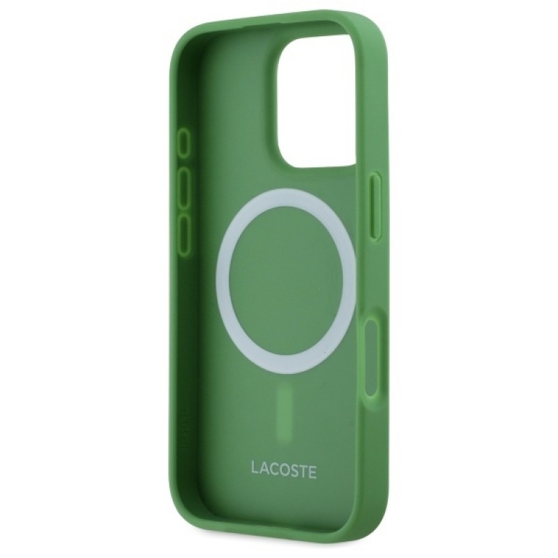 Θήκη Lacoste Iconic Petit Pique Woven Logo MagSafe Case Apple iPhone 16 Pro Max (6.9") Green