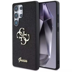 Θήκη Guess PU Fixed Glitter 4G Metal Logo Case for Samsung Galaxy S25 Ultra 5G S938 Black