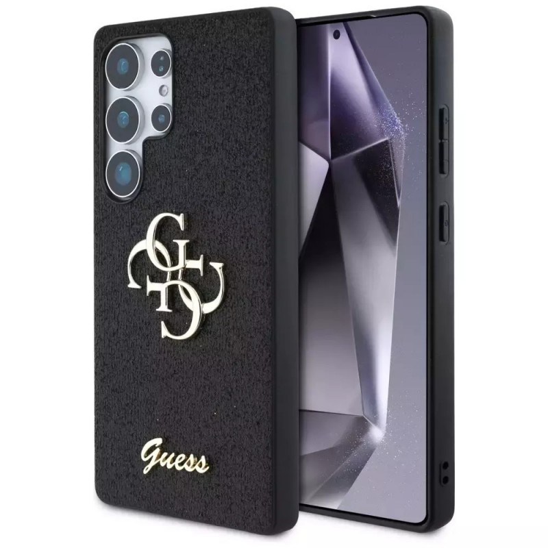 Θήκη Guess PU Fixed Glitter 4G Metal Logo Case for Samsung Galaxy S25 Ultra 5G S938 Black