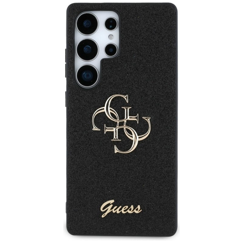 Θήκη Guess PU Fixed Glitter 4G Metal Logo Case for Samsung Galaxy S25 Ultra 5G S938 Black