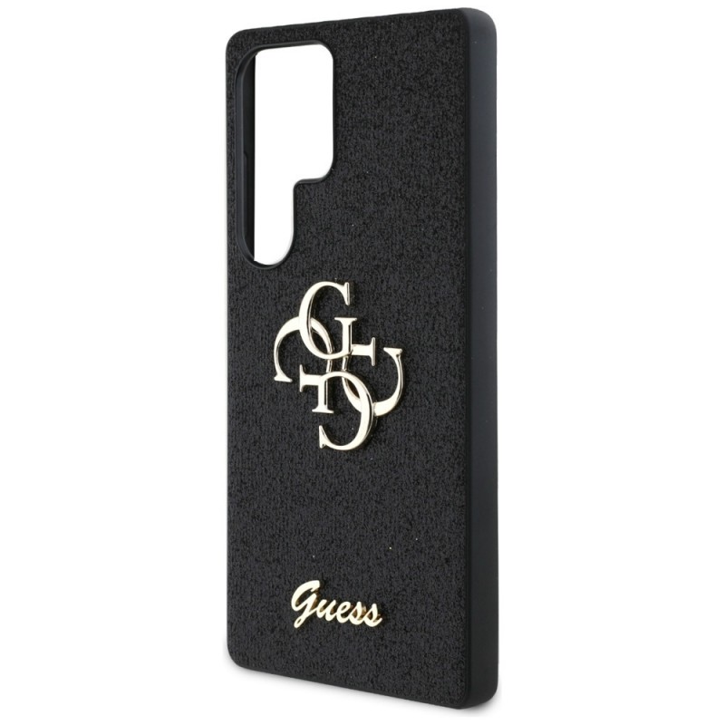 Θήκη Guess PU Fixed Glitter 4G Metal Logo Case for Samsung Galaxy S25 Ultra 5G S938 Black