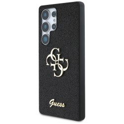 Θήκη Guess PU Fixed Glitter 4G Metal Logo Case for Samsung Galaxy S25 Ultra 5G S938 Black