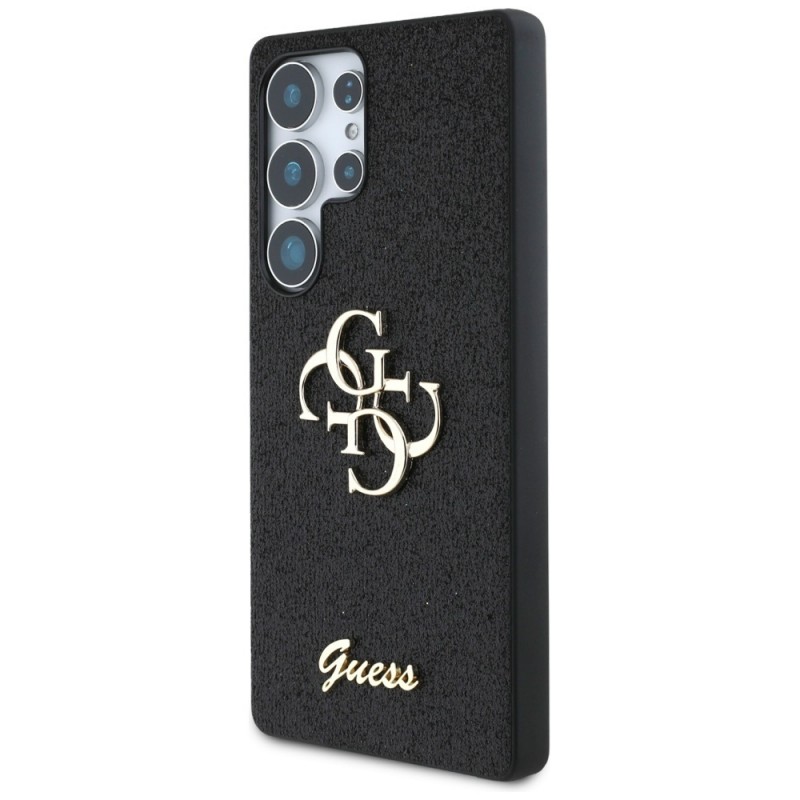 Θήκη Guess PU Fixed Glitter 4G Metal Logo Case for Samsung Galaxy S25 Ultra 5G S938 Black