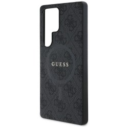 Θήκη Guess PU Leather 4G Colored Ring MagSafe Case for Samsung Galaxy S25 Ultra 5G S938 Black