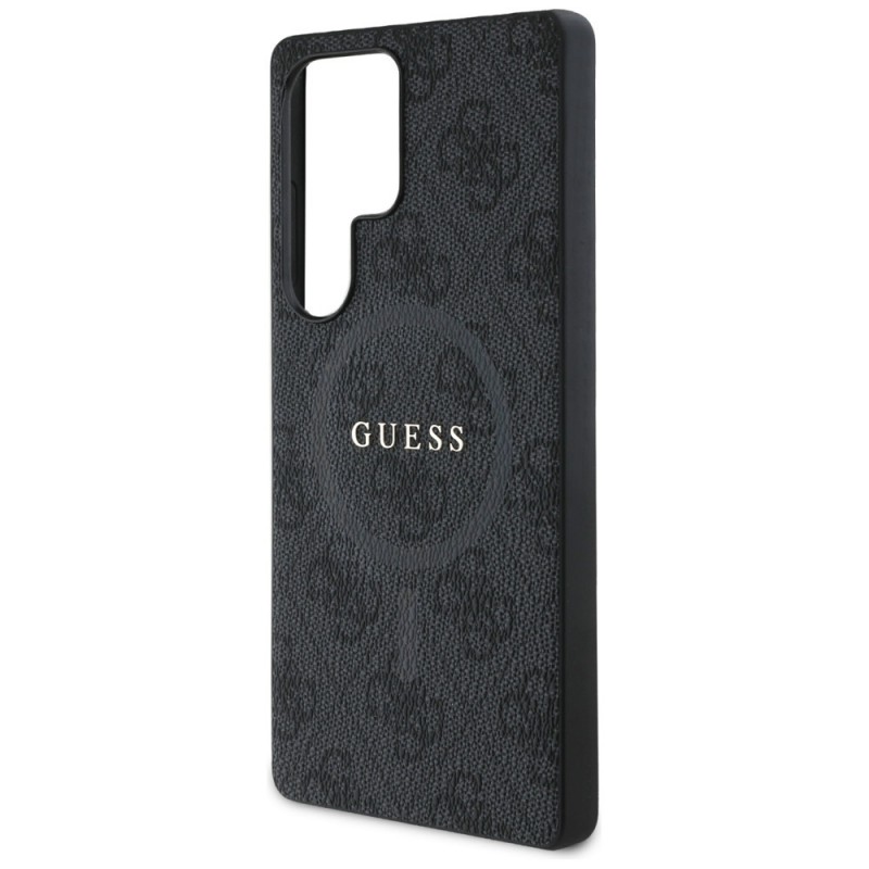 Θήκη Guess PU Leather 4G Colored Ring MagSafe Case for Samsung Galaxy S25 Ultra 5G S938 Black