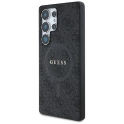 Θήκη Guess PU Leather 4G Colored Ring MagSafe Case for Samsung Galaxy S25 Ultra 5G S938 Black