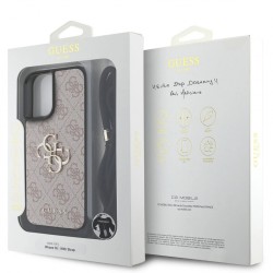 Θήκη Guess PU 4G Metal Logo Crossbody Strap Case Apple iPhone 16 (6.1") Pink