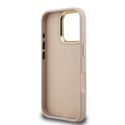 Θήκη Guess PU 4G Metal Logo Stand Camera Frame Case Apple iPhone 16 Pro (6.3") Pink