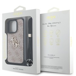 Θήκη Guess PU 4G Metal Logo Crossbody Strap Case Apple iPhone 16 Pro (6.3") Pink