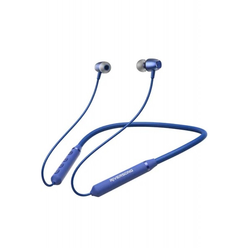 Ακουστικά Bluetooth Riversong Stream M1 Wireless Neckband Silicone Earphones Blue