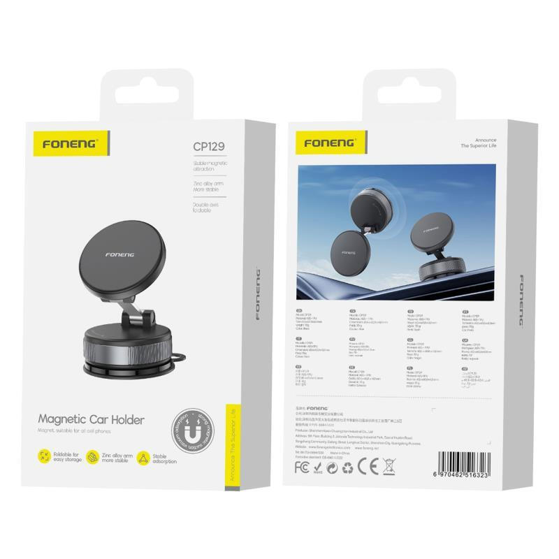Βάση Αυτοκινήτου Foneng CP129 Magnetic Car Holder Black