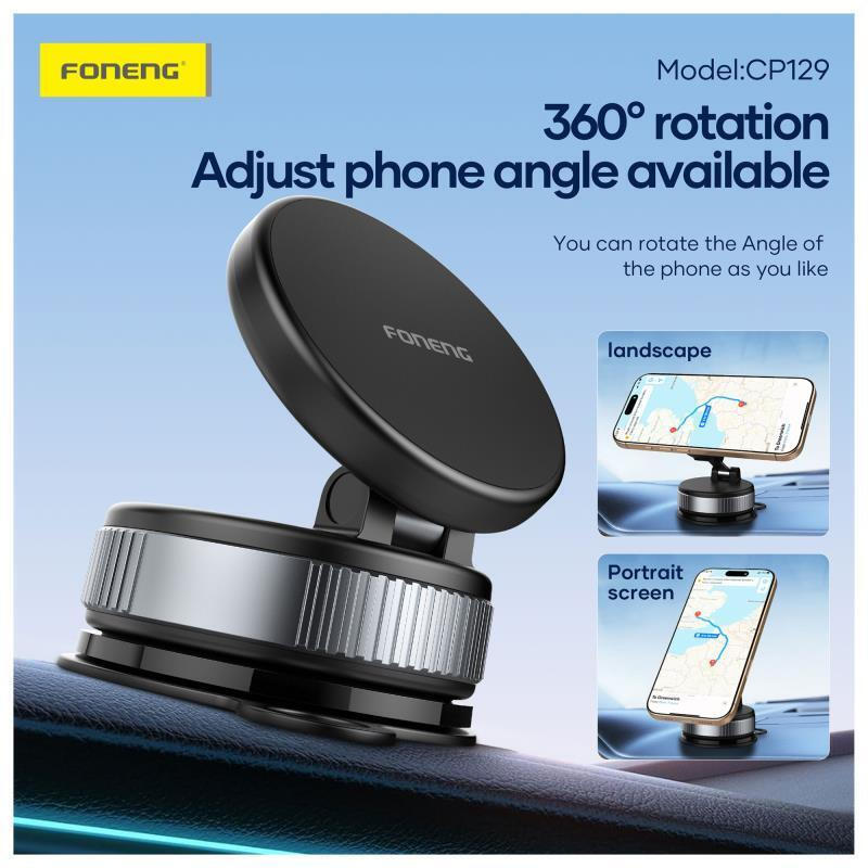 Βάση Αυτοκινήτου Foneng CP129 Magnetic Car Holder Black