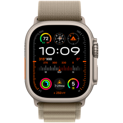 Apple Watch Ultra 2 GPS + Cellular Olive Alpine Loop Titanium 49mm Μεταχειρισμένο με 23 μήνες Εγγύηση