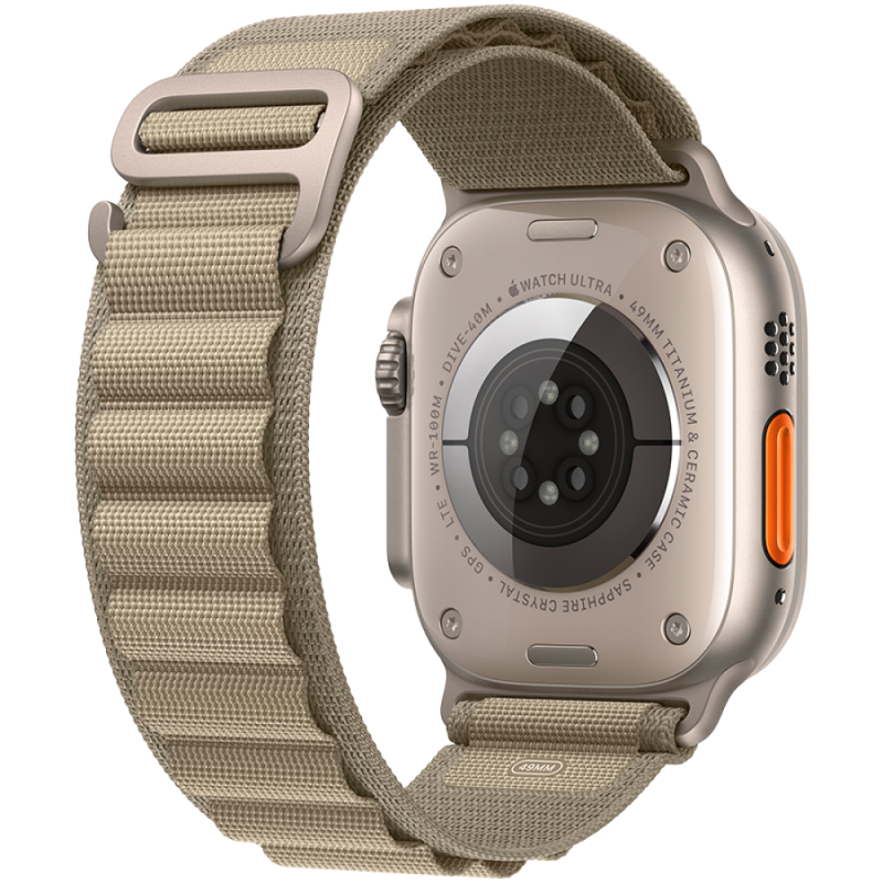 Apple Watch Ultra 2 GPS + Cellular Olive Alpine Loop Titanium 49mm Μεταχειρισμένο με 23 μήνες Εγγύηση