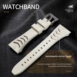 Ανταλλακτικό Λουράκι & Αδιάβροχη θήκη Shellbox by Redpepper Apple Watch Series 7/8 (45mm) Steel White