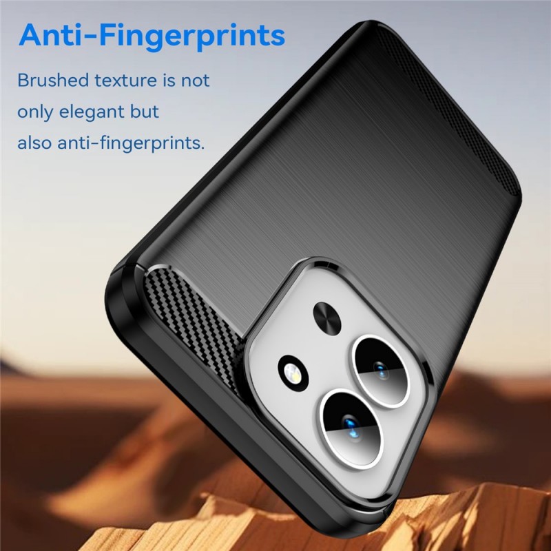 Θήκη TPU Carbon Fiber Brushed Xiaomi Redmi 15C 5G / 4G / Poco C85 4G Black Θήκη TPU Carbon Fiber Brushed Xiaomi Redmi 15C 5G / 4G / Poco C85 4G Black