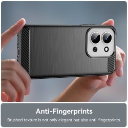 Θήκη TPU Carbon Fiber Brushed Xiaomi Redmi 15C 5G / 4G / Poco C85 4G Black Θήκη TPU Carbon Fiber Brushed Xiaomi Redmi 15C 5G / 4G / Poco C85 4G Black