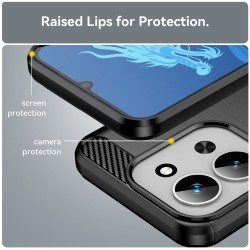 Θήκη TPU Carbon Fiber Brushed Xiaomi Redmi 15C 5G / 4G / Poco C85 4G Black Θήκη TPU Carbon Fiber Brushed Xiaomi Redmi 15C 5G / 4G / Poco C85 4G Black