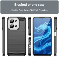 Θήκη TPU Carbon Fiber Brushed Xiaomi Redmi 15C 5G / 4G / Poco C85 4G Black Θήκη TPU Carbon Fiber Brushed Xiaomi Redmi 15C 5G / 4G / Poco C85 4G Black
