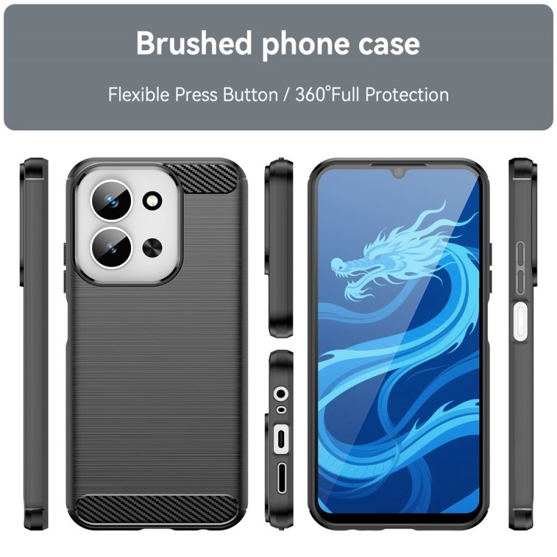 Θήκη TPU Carbon Fiber Brushed Xiaomi Redmi 15C 5G / 4G / Poco C85 4G Black Θήκη TPU Carbon Fiber Brushed Xiaomi Redmi 15C 5G / 4G / Poco C85 4G Black