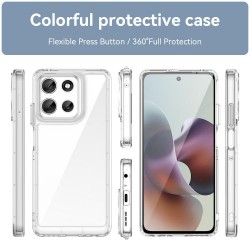 Θήκη Acrylic Space Case Color Edge Motorola Moto G56 5G Transparent