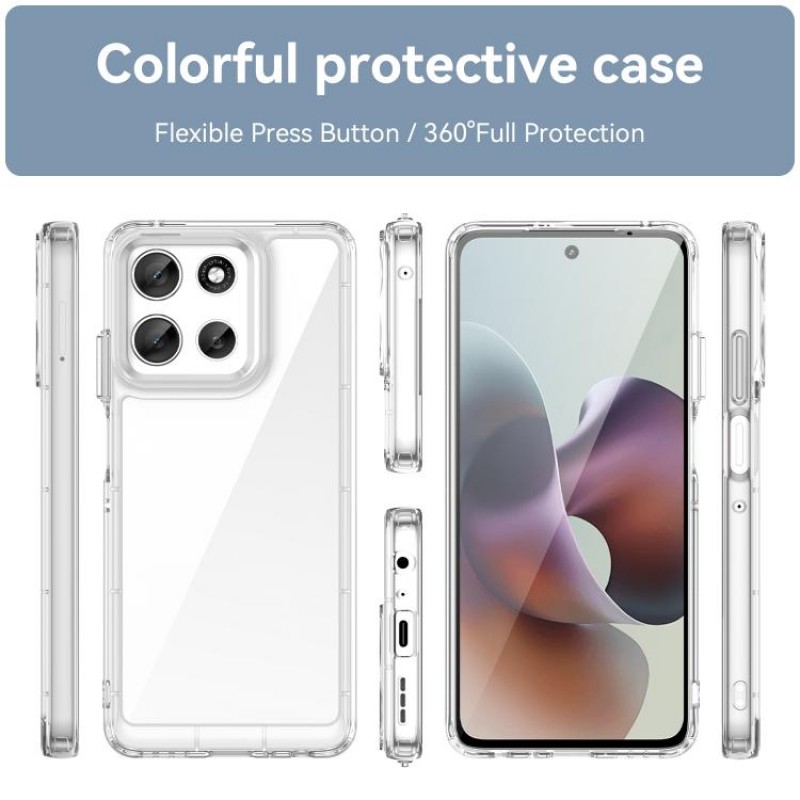Θήκη Acrylic Space Case Color Edge Motorola Moto G56 5G Transparent