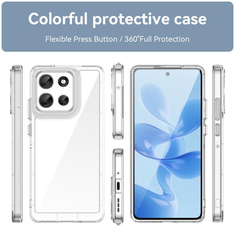 Θήκη Acrylic Space Case Color Edge Motorola Moto G86 5G Transparent