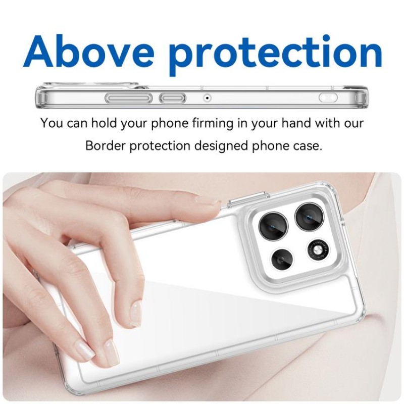 Θήκη Acrylic Space Case Color Edge Motorola Moto G86 5G Transparent
