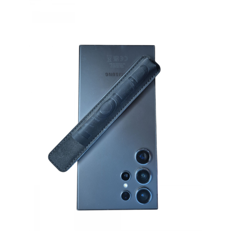 Βάση Stylus Pen with Sticker Leather Type Black