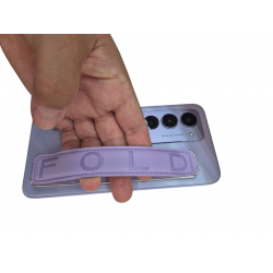 Mobile Holder with Sticker Leather Type Purple