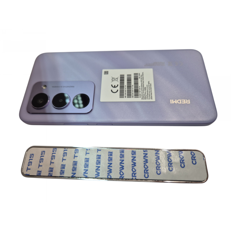 Mobile Holder with Sticker Leather Type Purple
