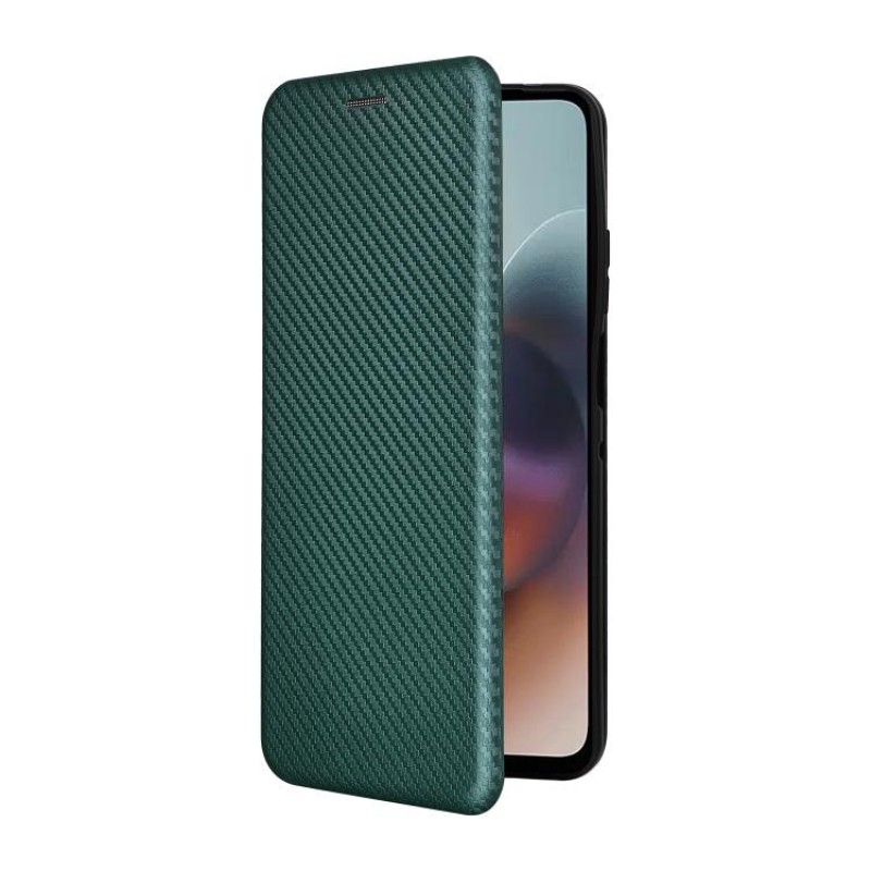 Θήκη Carbon Fiber Wallet Case Motorola Moto G56 5G Green