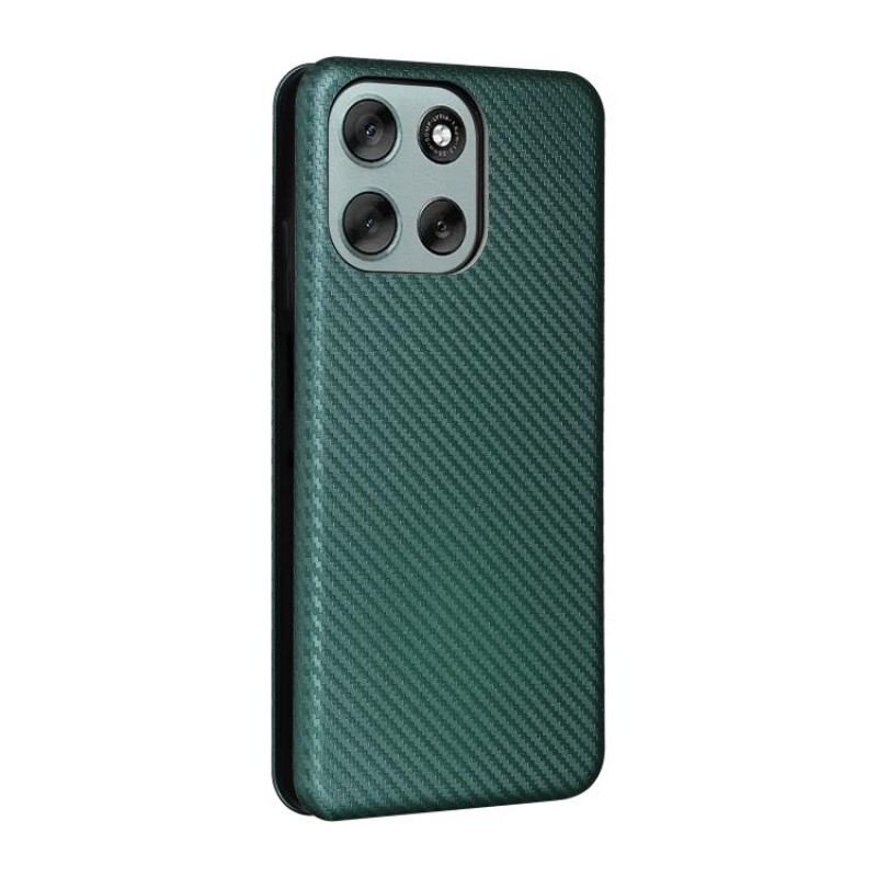 Θήκη Carbon Fiber Wallet Case Motorola Moto G56 5G Green