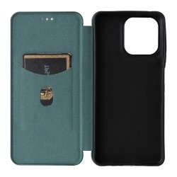 Θήκη Carbon Fiber Wallet Case Motorola Moto G56 5G Green