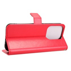 Θήκη Book Leather Wallet With Stand Card Holder Xiaomi Redmi 15C 5G / 4G / Poco C85 4G Red