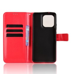 Θήκη Book Leather Wallet With Stand Card Holder Motorola Moto G86 Red