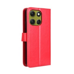 Θήκη Book Leather Wallet With Stand Card Holder Motorola Moto G86 Red