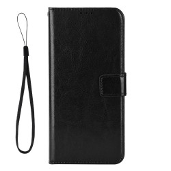 Θήκη Book Leather Wallet With Stand Card Holder Motorola Moto G86 Black