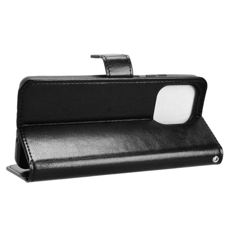 Θήκη Book Leather Wallet With Stand Card Holder Motorola Moto G86 Black