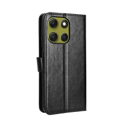 Θήκη Book Leather Wallet With Stand Card Holder Motorola Moto G86 Black