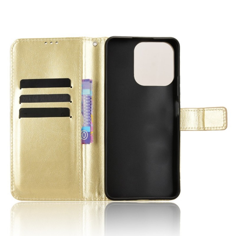 Θήκη Book Leather Wallet With Stand Card Holder Realme Note 70T Gold