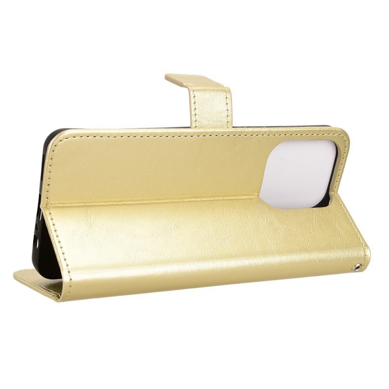 Θήκη Book Leather Wallet With Stand Card Holder Realme Note 70T Gold