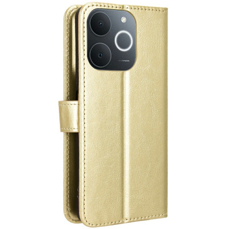 Θήκη Book Leather Wallet With Stand Card Holder Realme Note 70T Gold