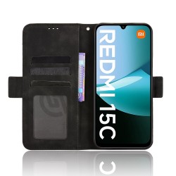Θήκη Book Leather Wallet Xiaomi Redmi 15C 5G / 4G / Poco C85 4G Black
