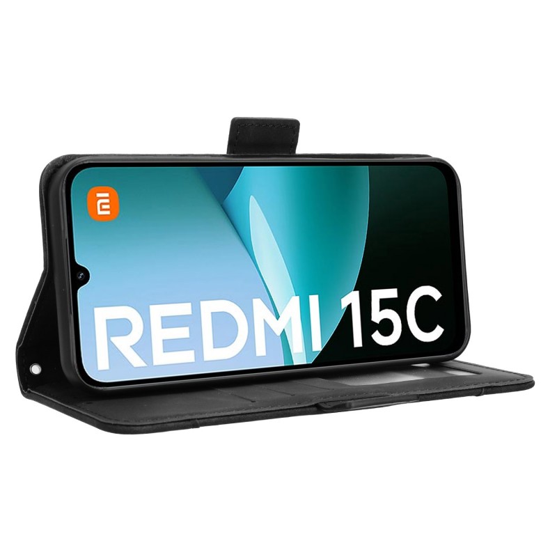 Θήκη Book Leather Wallet Xiaomi Redmi 15C 5G / 4G / Poco C85 4G Black