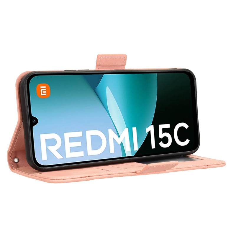 Θήκη Book Leather Wallet Xiaomi Redmi 15C 5G / 4G / Poco C85 4G Pink